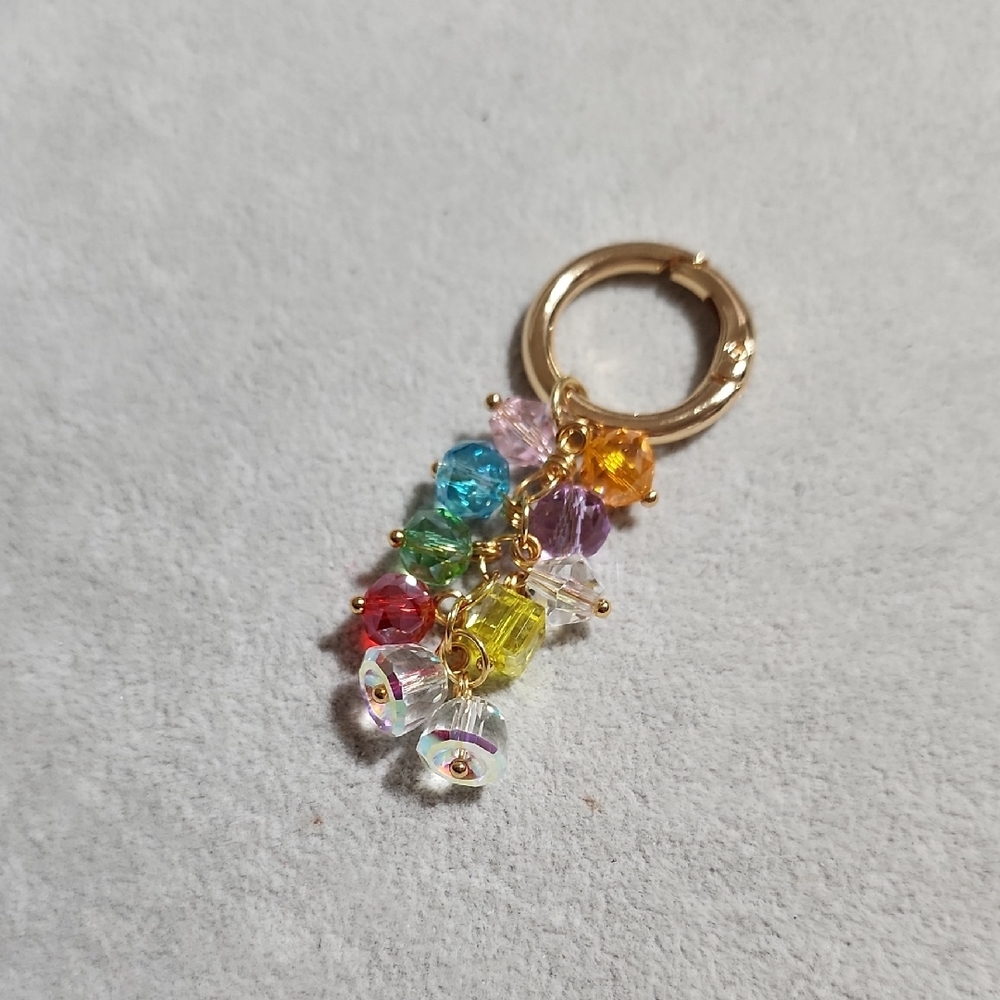 Multicolor Crystal Charm Key Ring - Picture 4 of 4